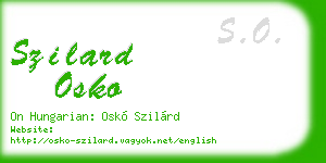 szilard osko business card