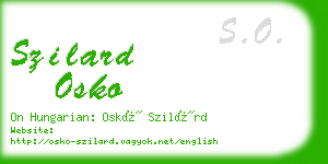 szilard osko business card
